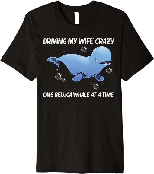 Cool Beluga Whale For Men Dad Orca Whales Save The Ocean Premium T-Shirt