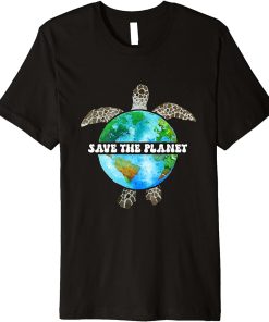 Earth Day Save The Planet Environment Turtle Recycle Ocean Premium T-Shirt