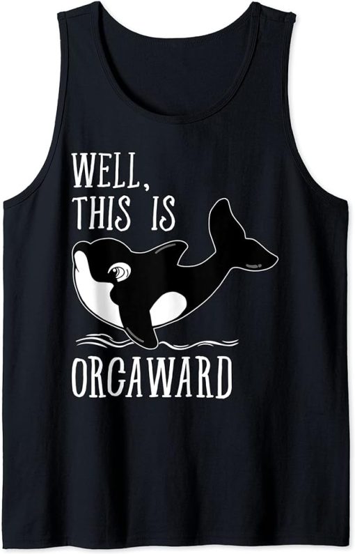 Funny Whale Lover Shirt Awkward Orca Introvert Gift Tank Top