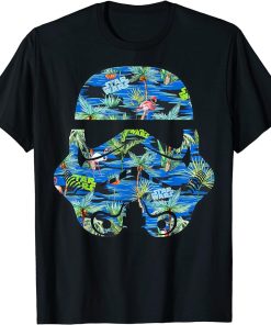 Stormtrooper Hawaiian Print Helmet Graphic T-Shirt T-Shirt