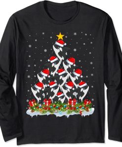 Orca Lover Xmas Tree Santa Christmas Orca Long Sleeve T-Shirt