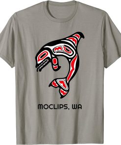 Moclips, Washington Native American Orca Killer Whales T-Shirt