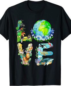 Love World Earth Day 2023 Planet Environmental Animal T-Shirt